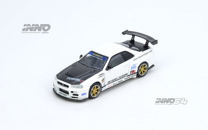 INNO 64 1/64 TOP SECRET (R34) GT-R WHITE - IN64-R34TS-WHI