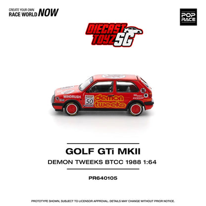 POP RACE 1/64 GOLF GTI MkII – TEAM DEMON TWEEKS BTCC 1988 PR640105