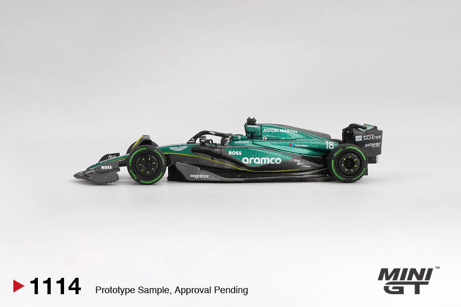 MINI GT #1113 1/64 Aston Martin AMR24 #14 Fernando Alonso 2024 F1 2024 Canadian GP