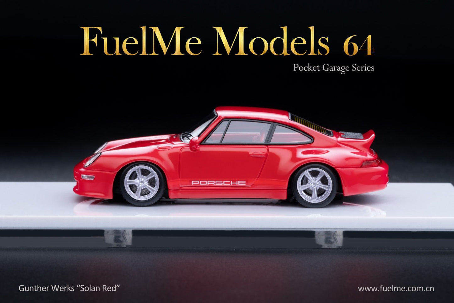 FuelMe 1:64 Limited Resin Model Car - Gunther Werks 993 Solan Red