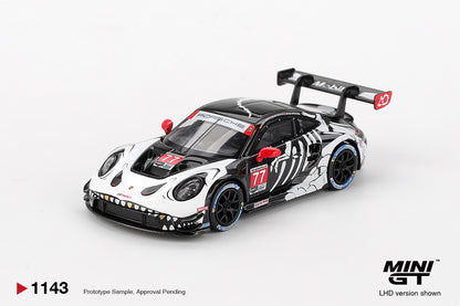 MINI GT #1143 1/64 Porsche 911 GT3 R #77 AO Racing 2025 IMSA Petit Le Mans