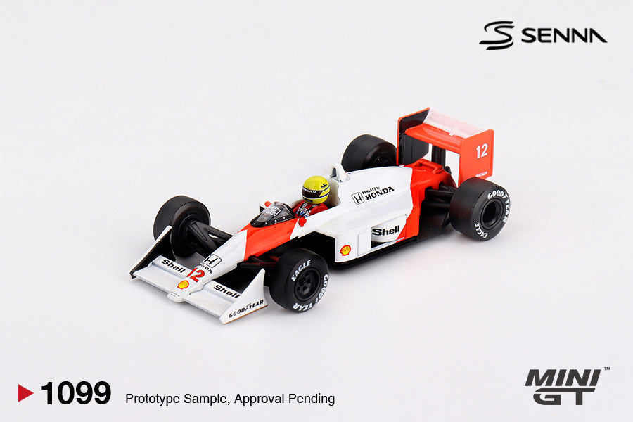 MINI GT #1099 1/64 McLaren MP4/4 #12 Ayrton Senna 1988 Japanese Grand Prix Winner