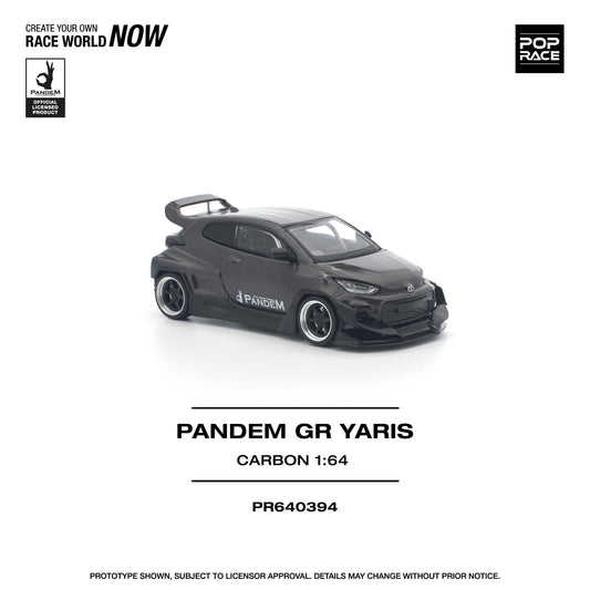 POP RACE 1/64 PANDEM GR YARIS CARBON PR640394