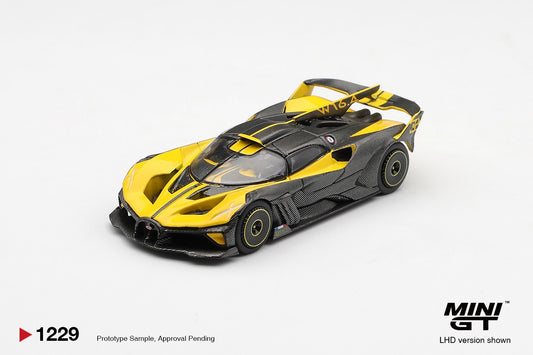 * PRE ORDER * MINI GT #1229 1/64 Bugatti Bolide Yellow (LHD)
