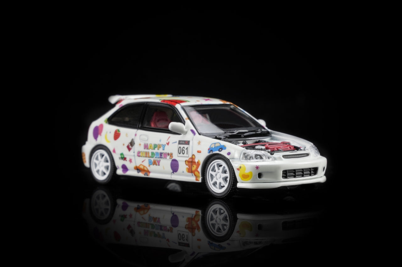 MOTORHELIX 1/64 CHILDREN DAY EXCLUSIVE RWB 993 / HONDA CIVIC TYPE R EK9