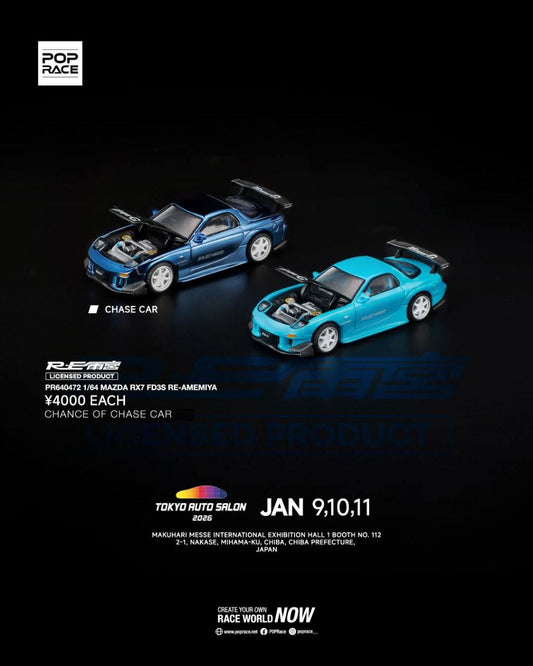 TAS26 POP RACE 1/64 PR640472 MAZDA RX-7 FD3S RE-AMEMIYA * SEALED *