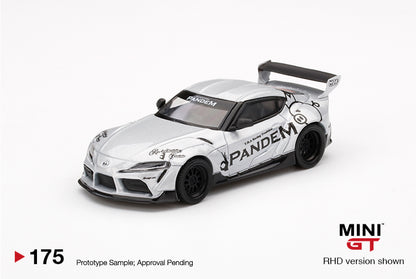 MINI GT #175 1/64 Pandem Toyota GR Supra V1.0 Silver (RHD)