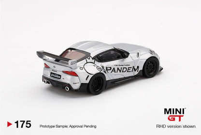 MINI GT #175 1/64 Pandem Toyota GR Supra V1.0 Silver (RHD)