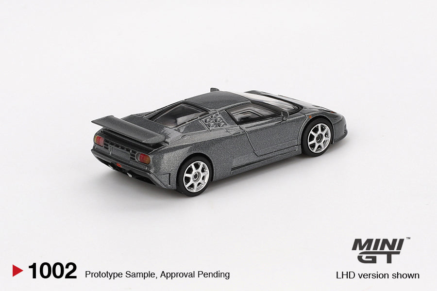MINI GT #1002 1/64 Bugatti EB110 Super Sport Grigio Scuro (LHD)