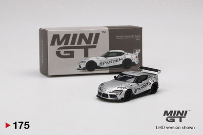 MINI GT #175 1/64 Pandem Toyota GR Supra V1.0 Silver (RHD)