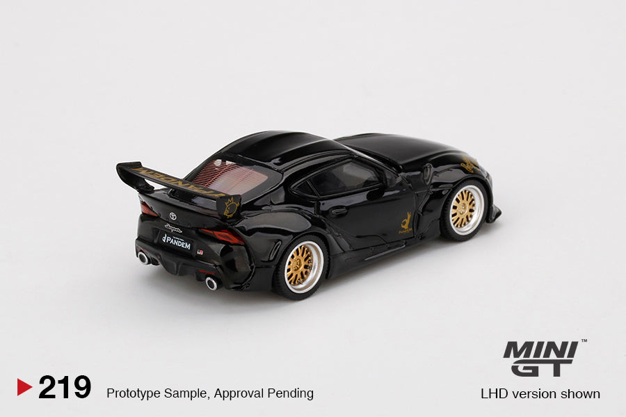 MINI GT #219 1/64 Pandem Toyota GR Supra V1.0 Black (RHD)