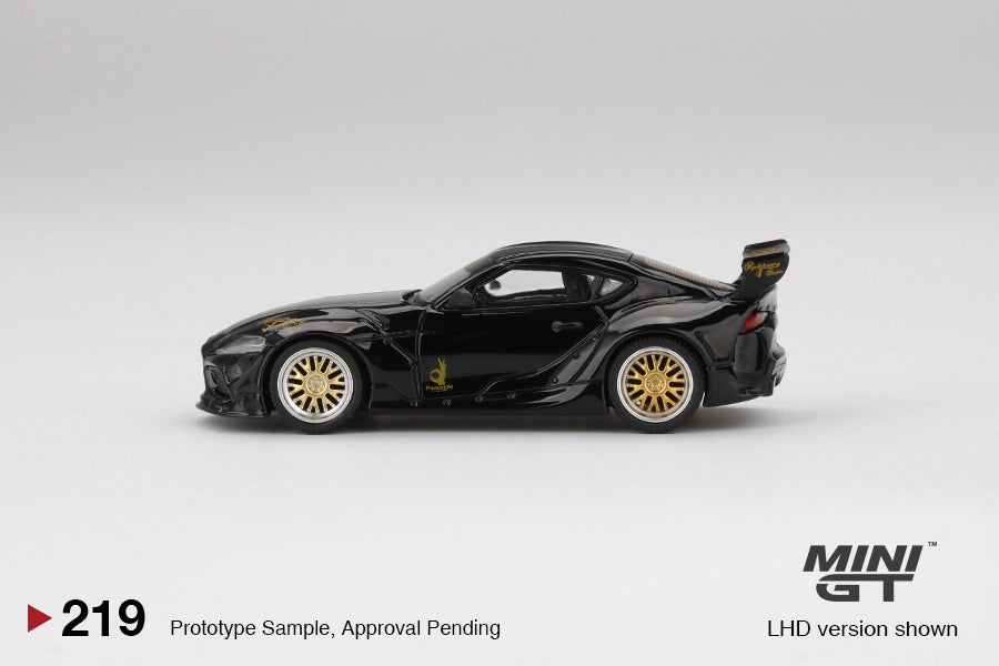 MINI GT #219 1/64 Pandem Toyota GR Supra V1.0 Black (RHD)