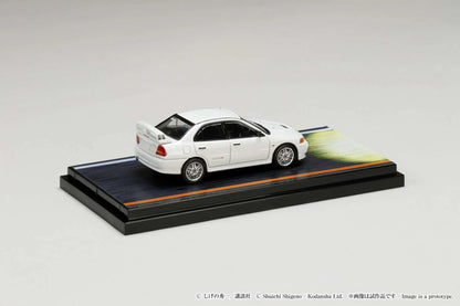 Hobby Japan 1/64 Mitsubishi Lancer RS Evo IV Takumi Fujiwara & Seiji Iwaki Figures