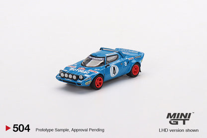 MINI GT #504 1/64 Lancia Stratos HF 1979 Rally Monte Carlo Winner #4