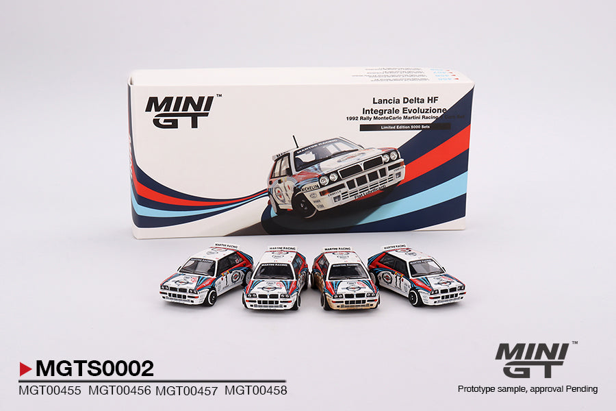 Lancia Delta HF Integrale Evoluzione 1992 Rally MonteCarlo Martini Racing 4 Cars Set MGTS0002