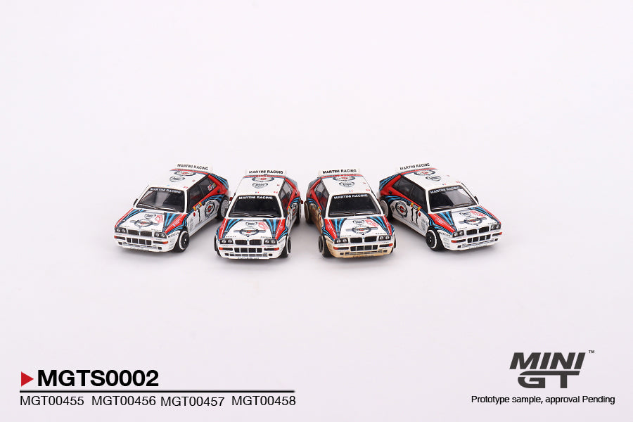 Lancia Delta HF Integrale Evoluzione 1992 Rally MonteCarlo Martini Racing 4 Cars Set MGTS0002