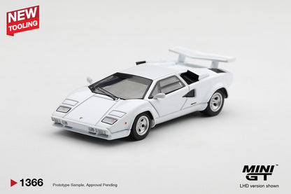* PRE ORDER * MINI GT #1366 1/64  Lamborghini Countach LP500S White (LHD)