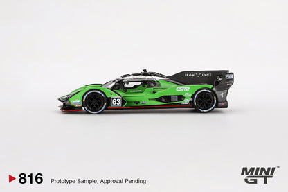 MINI GT #816 1/64 Lamborghini SC63 #63 Iron Lynx 2024 IMSA Sebring 12 Hrs