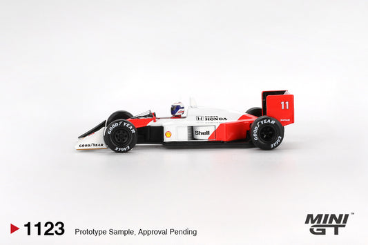 MINI GT #1123 1/64 McLaren MP4/4 #11 Alain Prost 1988 Japanese Grand Prix 2nd Place