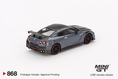 Mini GT #868 1/64 Nissan GT-R Nismo 2024 NISMO Stealth Gray (RHD)