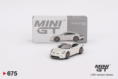 MINI GT #675 1/64 Porsche 911 (992) GT3 Touring Crayon (RHD)