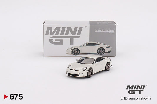 MINI GT #675 1/64 Porsche 911 (992) GT3 Touring Crayon (RHD)