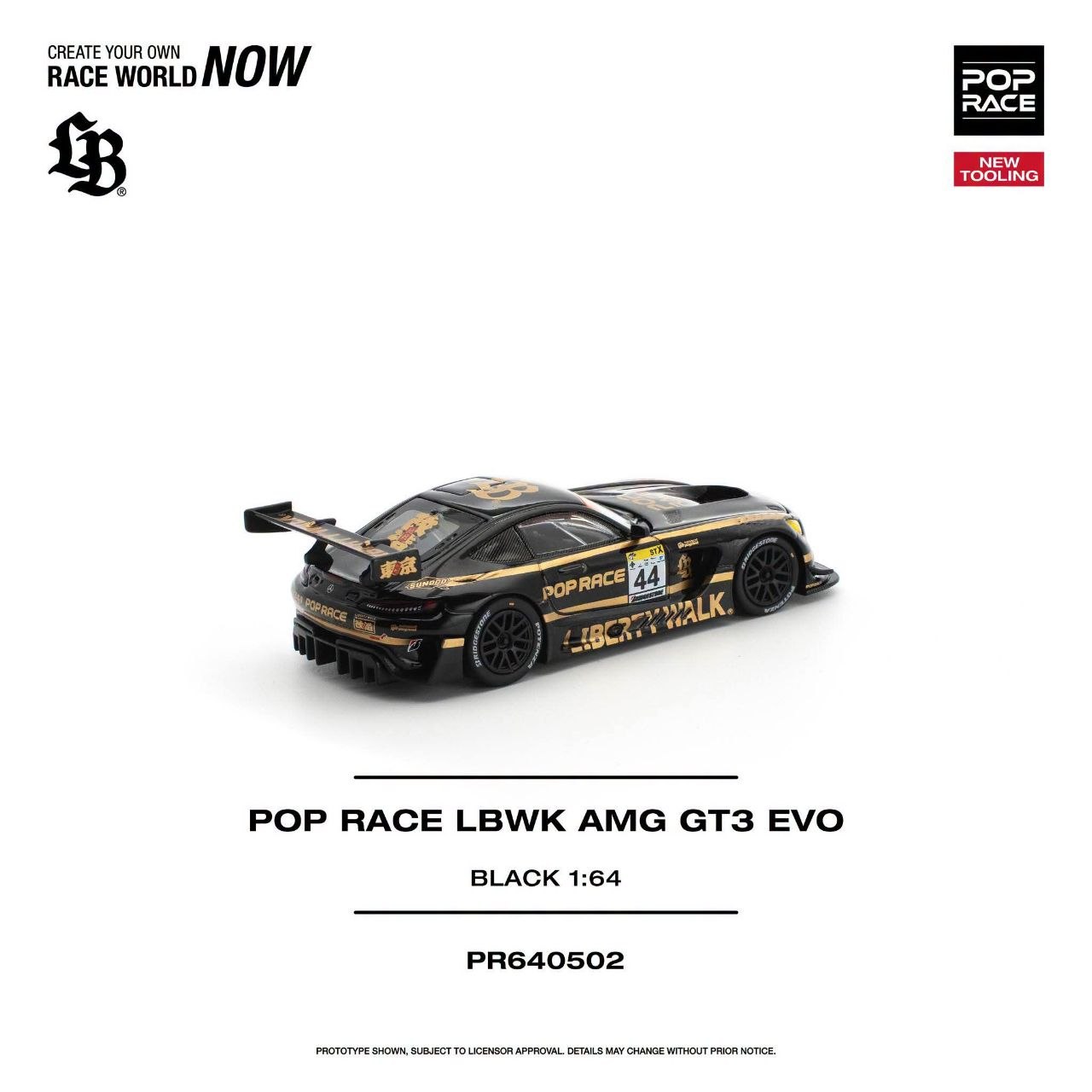 * PRE ORDER * POP RACE 1/64 LBWK TRUCK TEAM AMG WITH CREW