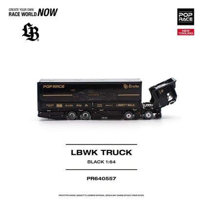 * PRE ORDER * POP RACE 1/64 LBWK TRUCK TEAM AMG WITH CREW