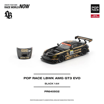 * PRE ORDER * POP RACE 1/64 LBWK TRUCK TEAM AMG WITH CREW