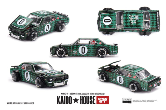 * PRE ORDER * [ Kaido House x MINI GT ] 1/64 Nissan Skyline 2000GT-R (KPGC10) Cortez V1 KHMG249