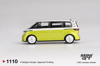MINI GT #1110 1/64 Volkswagen ID.Buzz Candy White/ Pomelo Yellow (RHD)
