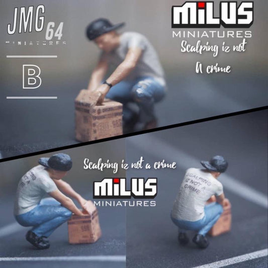 MILUS MINIATURE 1/64 MODEL CAR COLLECTOR CHECKING HOT WHEELS CASE