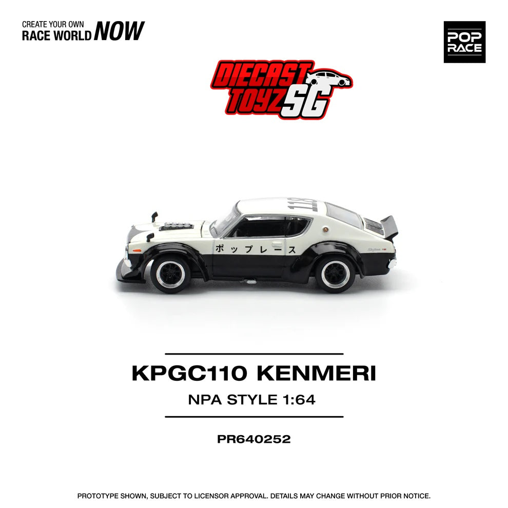 POP RACE 1/64 SKYLINE GT-R V8 DRIFT (KENMERI) – NPA STYLE PR640252