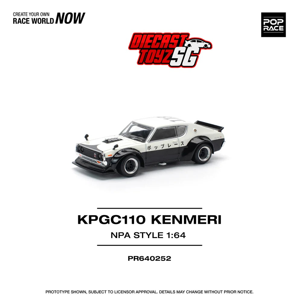 POP RACE 1/64 SKYLINE GT-R V8 DRIFT (KENMERI) – NPA STYLE PR640252
