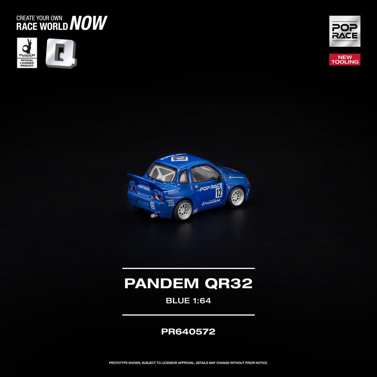 * PRE ORDER * POP RACE 1/64 PANDEM QR32 BLUE PR640572