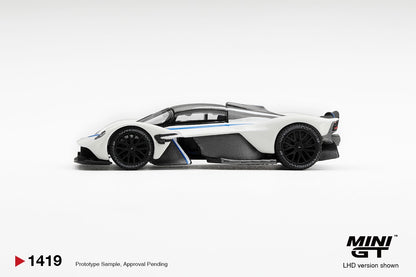 * PRE ORDER * MINI GT #1419 1/64 Aston Martin Valkyrie Escaping White (LHD)