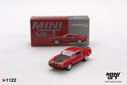 MINI GT #1122 1/64 Ford Mustang Mach1 1971 Race Red (LHD)