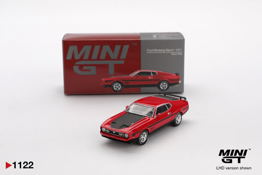 MINI GT #1122 1/64 Ford Mustang Mach1 1971 Race Red (LHD)