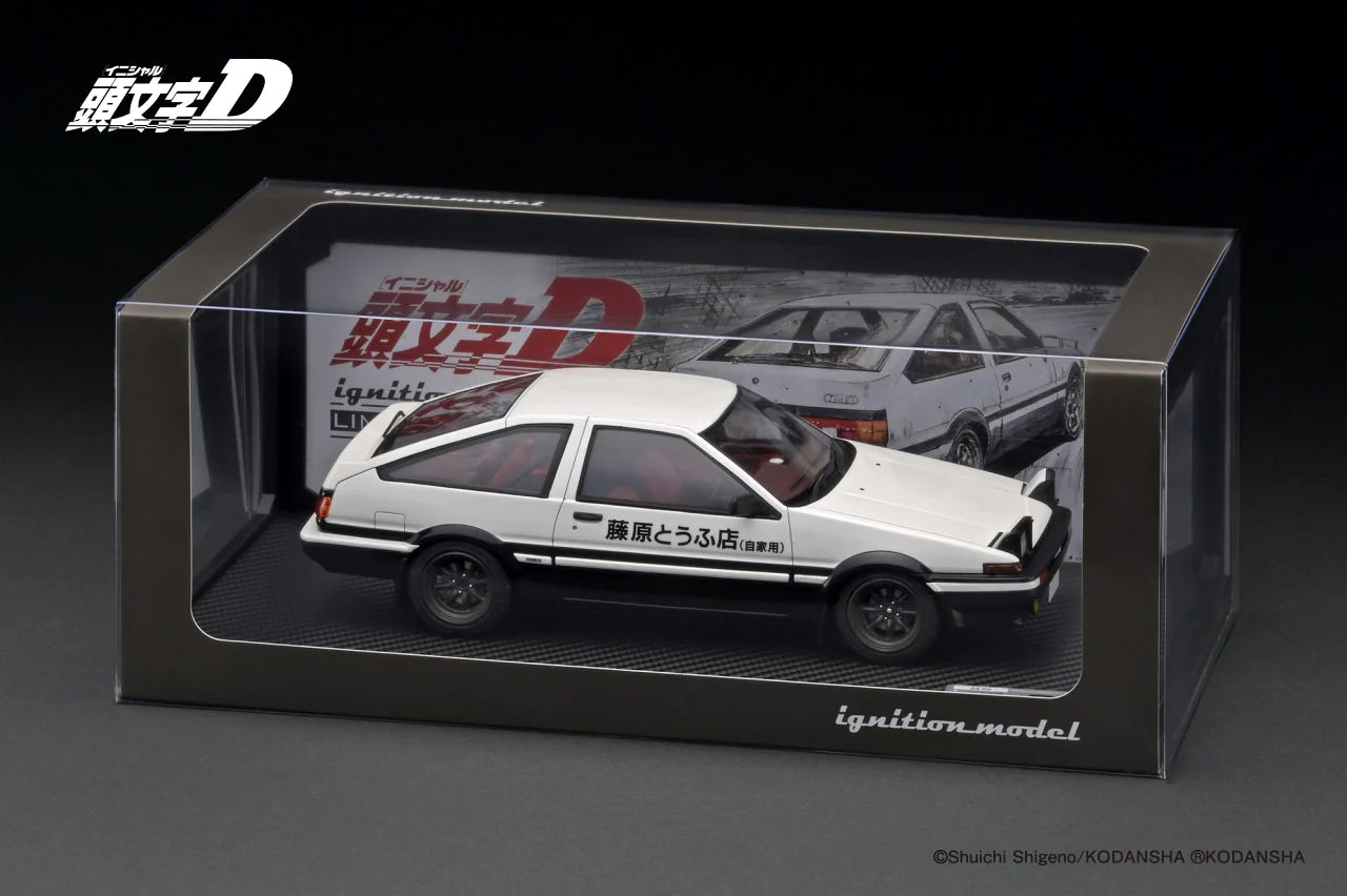 IGNITION MODEL 1/18 IG 2871 INITIAL D Toyota Sprinter Trueno 3Dr GT Apex (AE86) White/Black