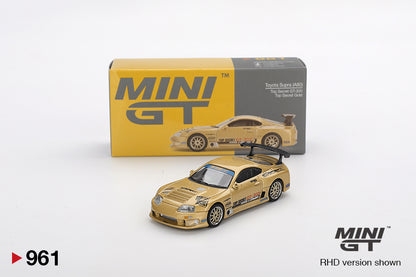 MINI GT #961 1/64 Toyota Supra (A80) Top Secret GT-300 Top Secret Gold (RHD)