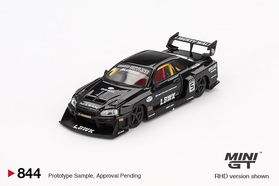 MINI GT #844 1/64 Nissan LB-ER34 Super Silhouette SKYLINE Black (RHD)