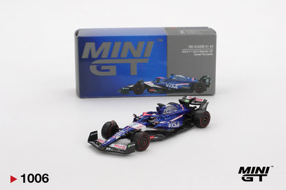 MINI GT #1006 1/64 RB VCARB 01 #3 Daniel Ricciardo 2024 F1 2024 Bahrain GP