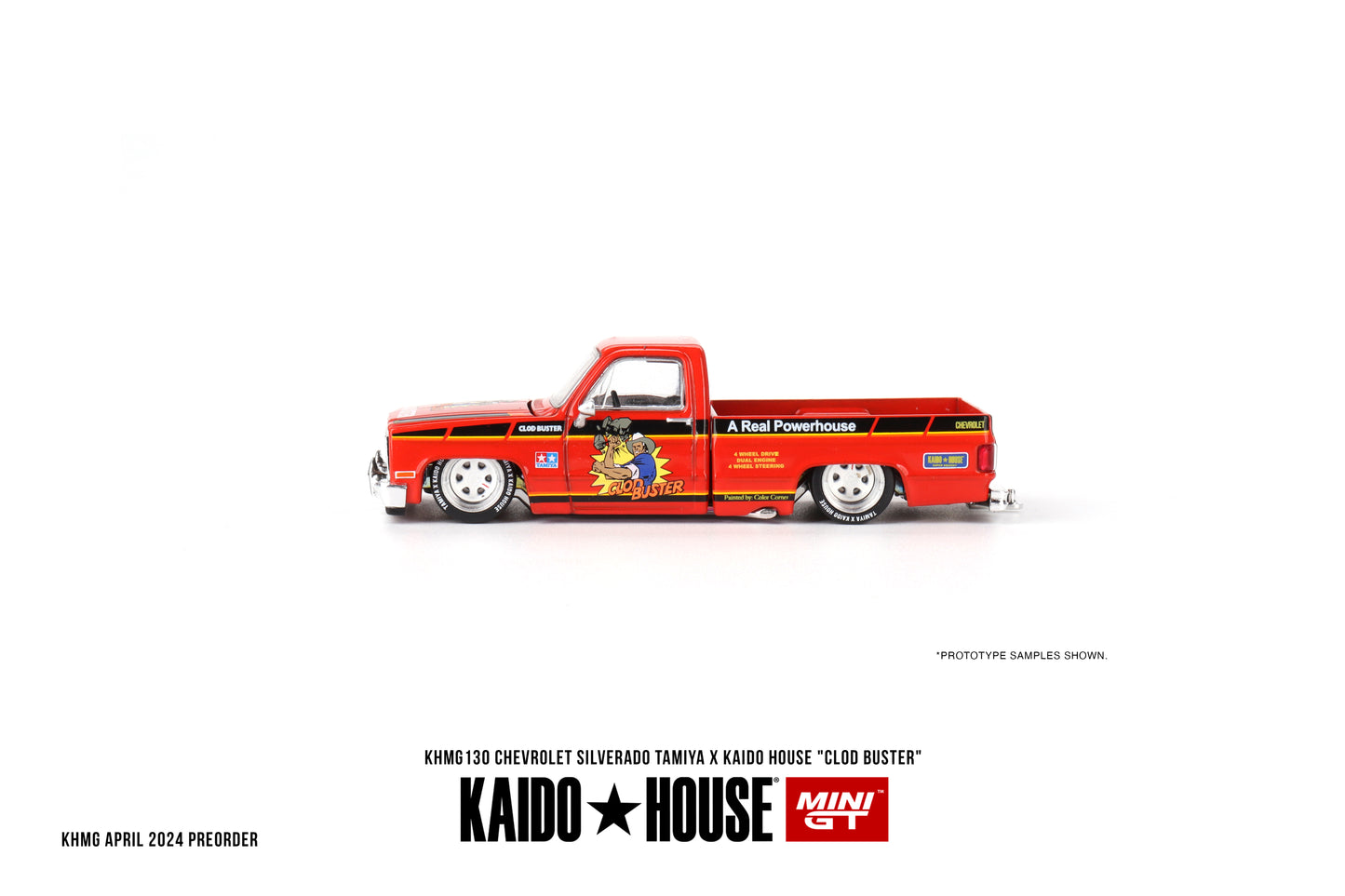 * PRE ORDER * [ Kaido House x MINI GT ] CHERVOLET SILVERADO TAMIYA X KAIDO HOUSE  " CLOD BUSTER " KHMG130