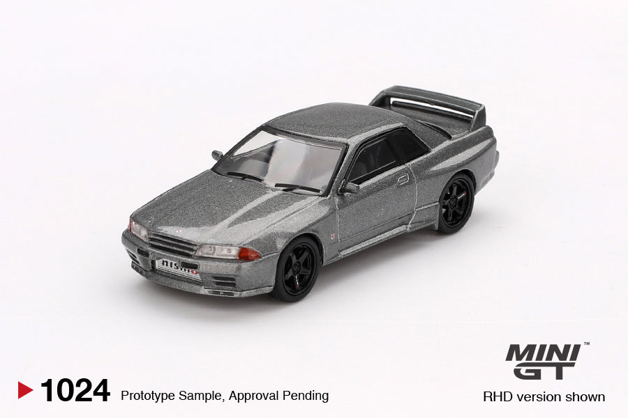 MINI GT #1024 1/64 Nissan Skyline GT-R (NISMO BNR32 CRS Version) Dark Metal Gray