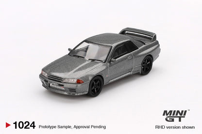 MINI GT #1024 1/64 Nissan Skyline GT-R (NISMO BNR32 CRS Version) Dark Metal Gray