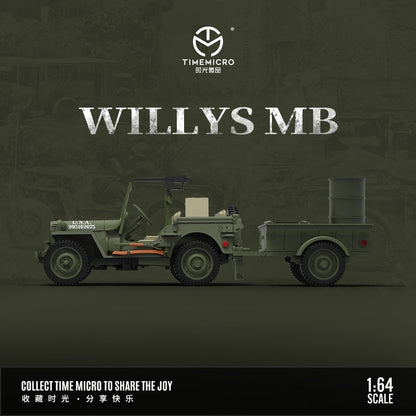 TimeMicro 1/64 WILLYS MB Scene Battlefield Supply WILLYS MB trailer version