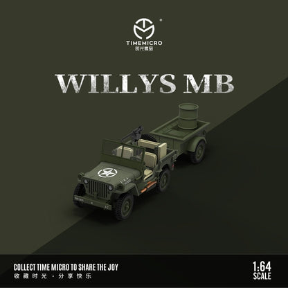 TimeMicro 1/64 WILLYS MB Scene Battlefield Supply WILLYS MB trailer version
