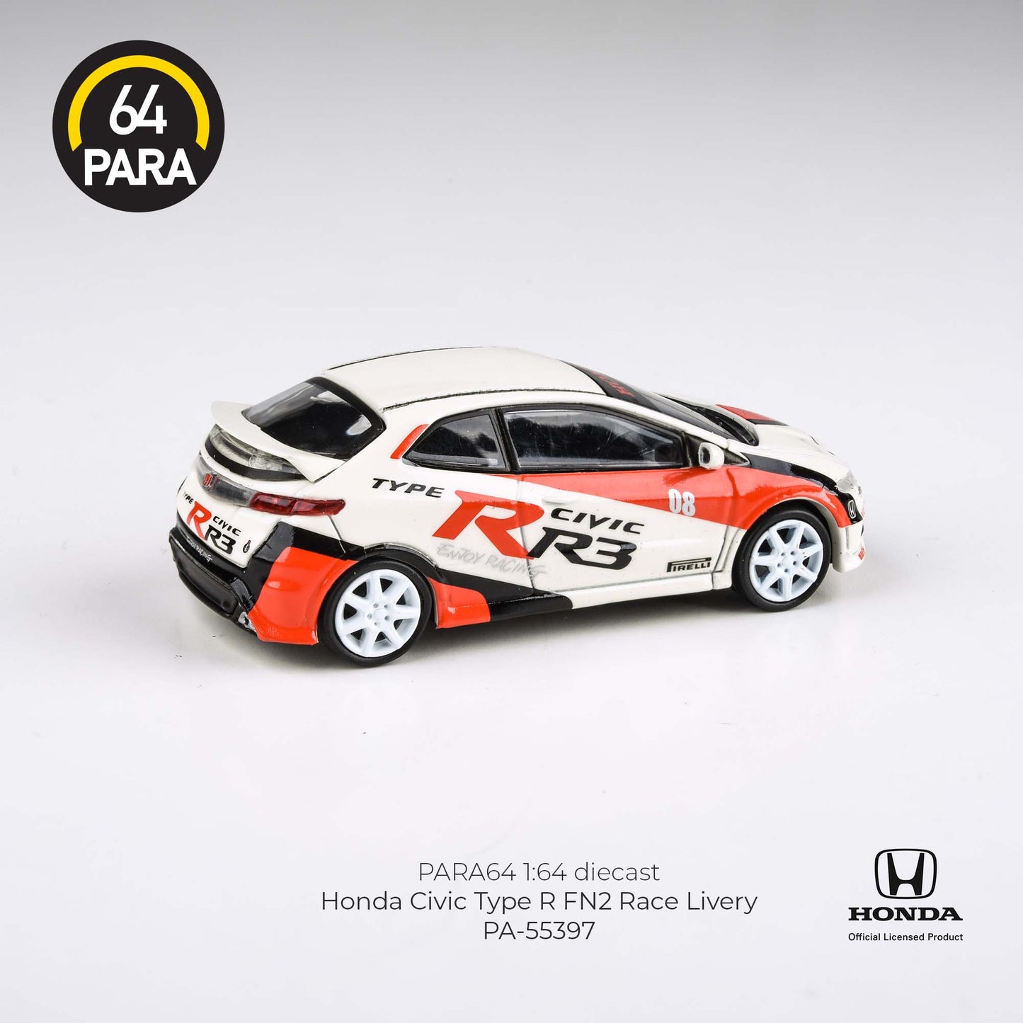 PARA 64 1/64 HONDA CIVIC TYPE R FN2 RACE LIVERY - RHD