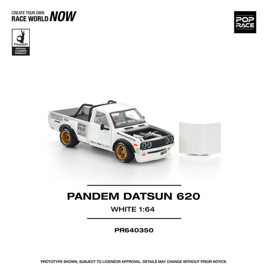 POP RACE 1/64 PANDEM DATSUN 620 WHITE PR640350