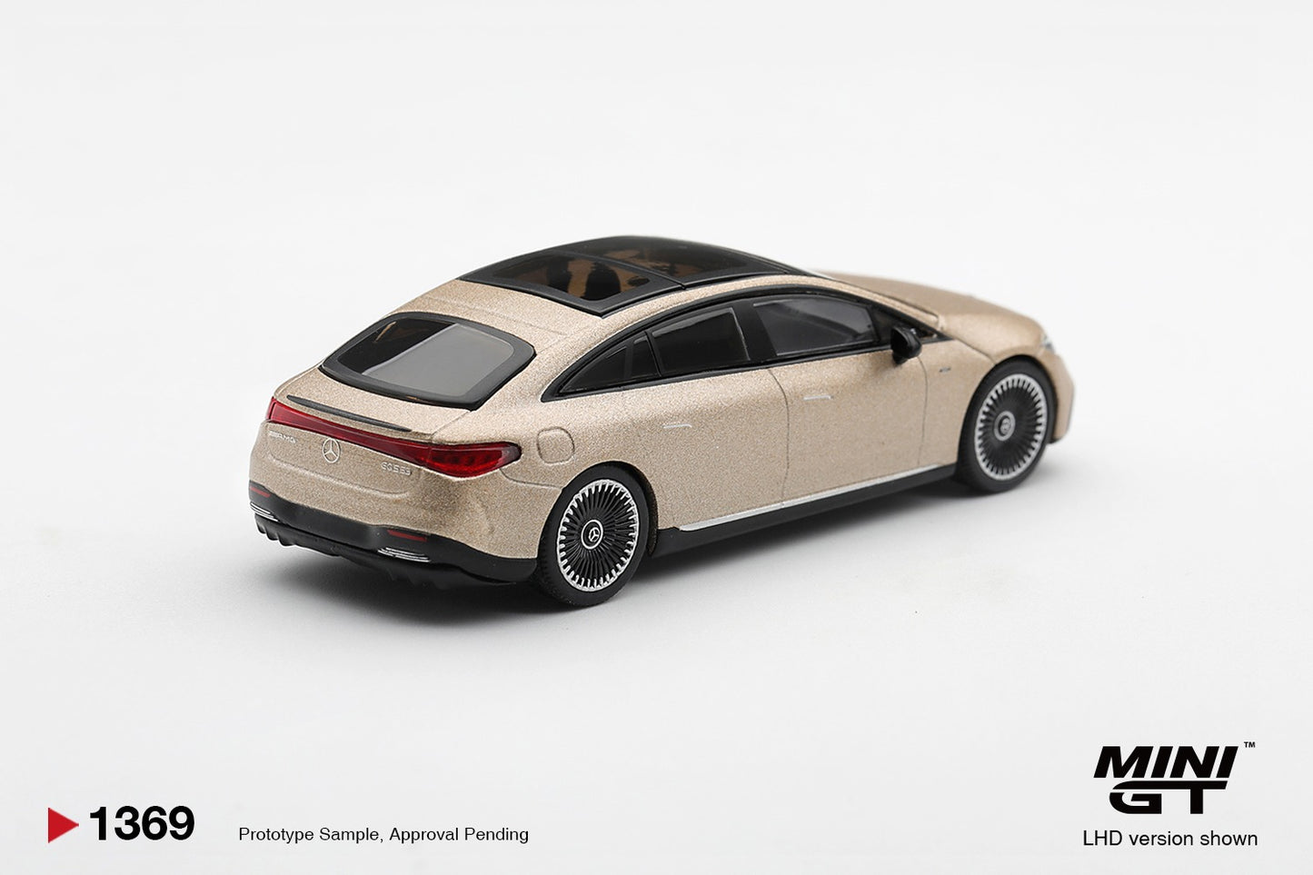 * PRE ORDER * MINI GT #1689 1/64  Mercedes-AMG EQS 53 Gold (RHD)